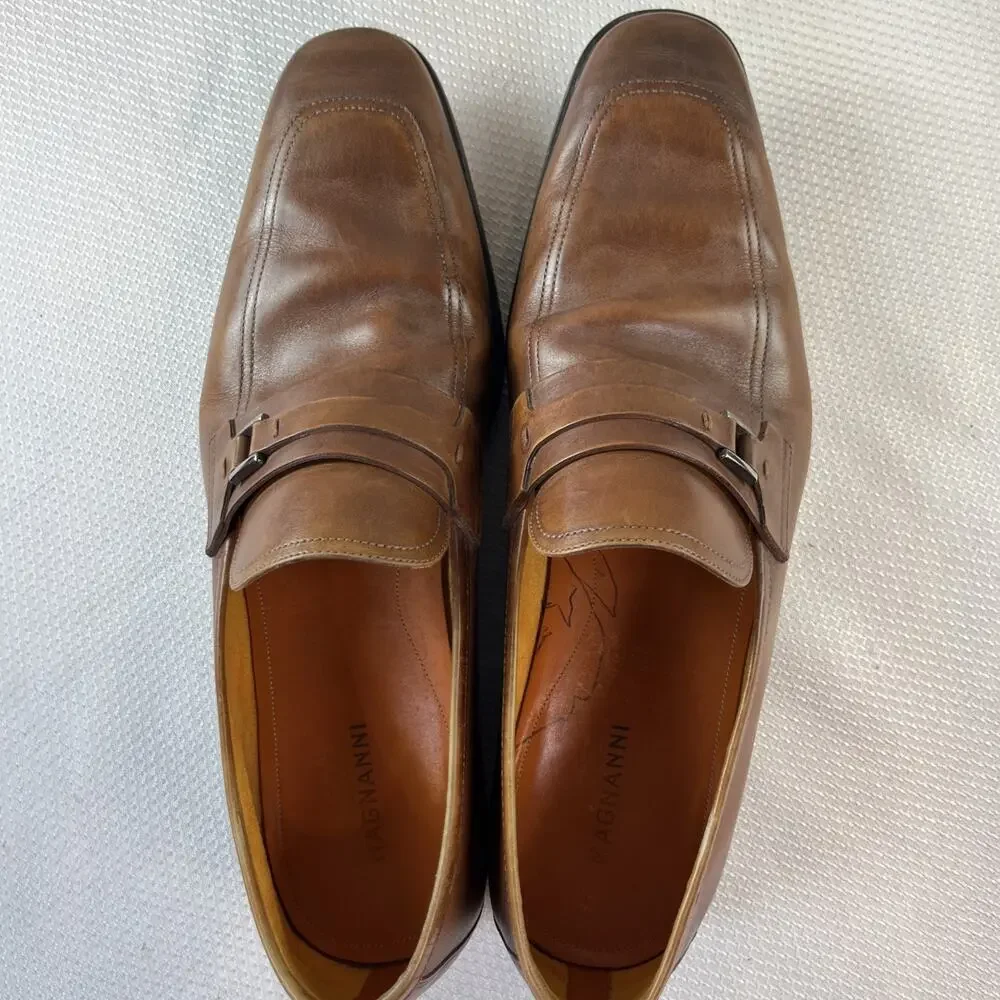 Magnanni for Neiman Marcus‎ Cognac Loafers size 8.5 (4197)